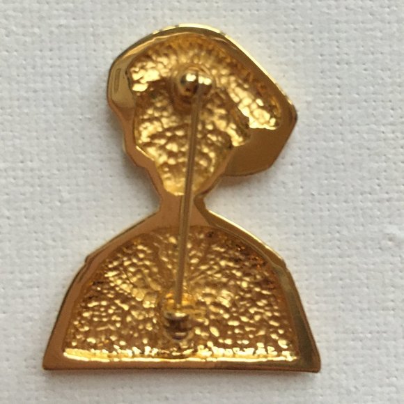 Gold Plated Silver Brooch Jean Paul Lemieux - Picture 3 of 3